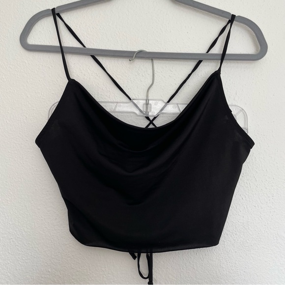 Urban Outfitters Cropped Cowl Neck Strappy Top SMALL - Picture 5 of 8